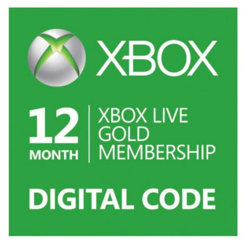 Xbox Live Gold 12 Month Membership Card Digital Download